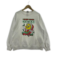 スウェット 90s Tweety コットンスウェット L WHT L ホワイト