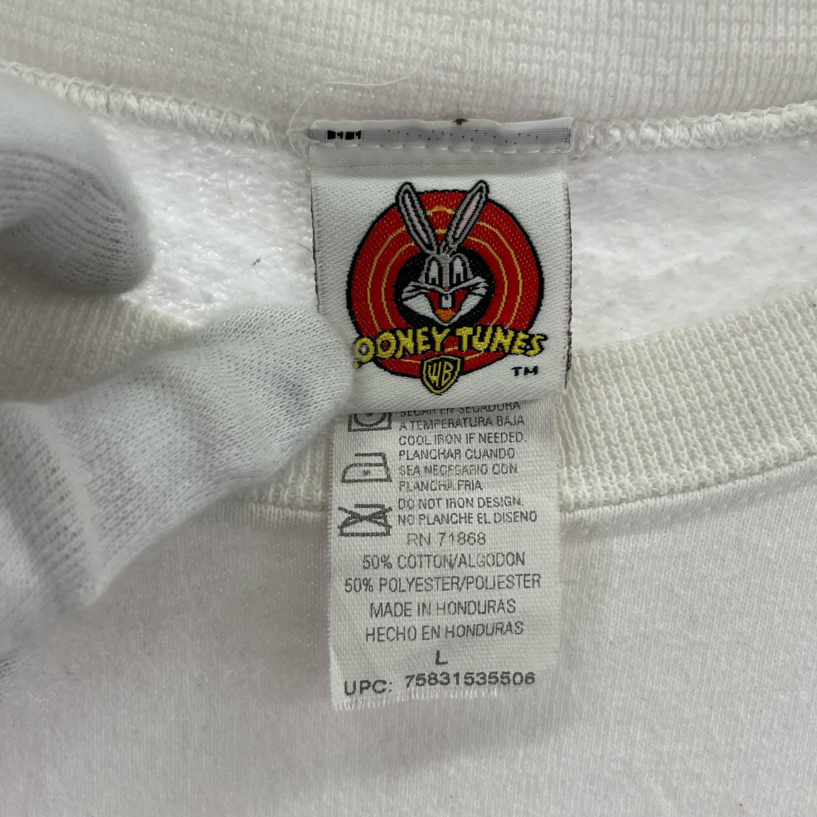スウェット 90s Tweety コットンスウェット L WHT L ホワイト
