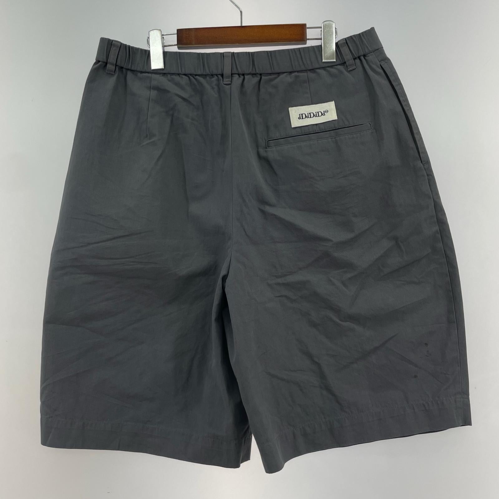 ショートパンツ dDdDdDd COTTON/NYLON TUCK SHORTS XL グレー