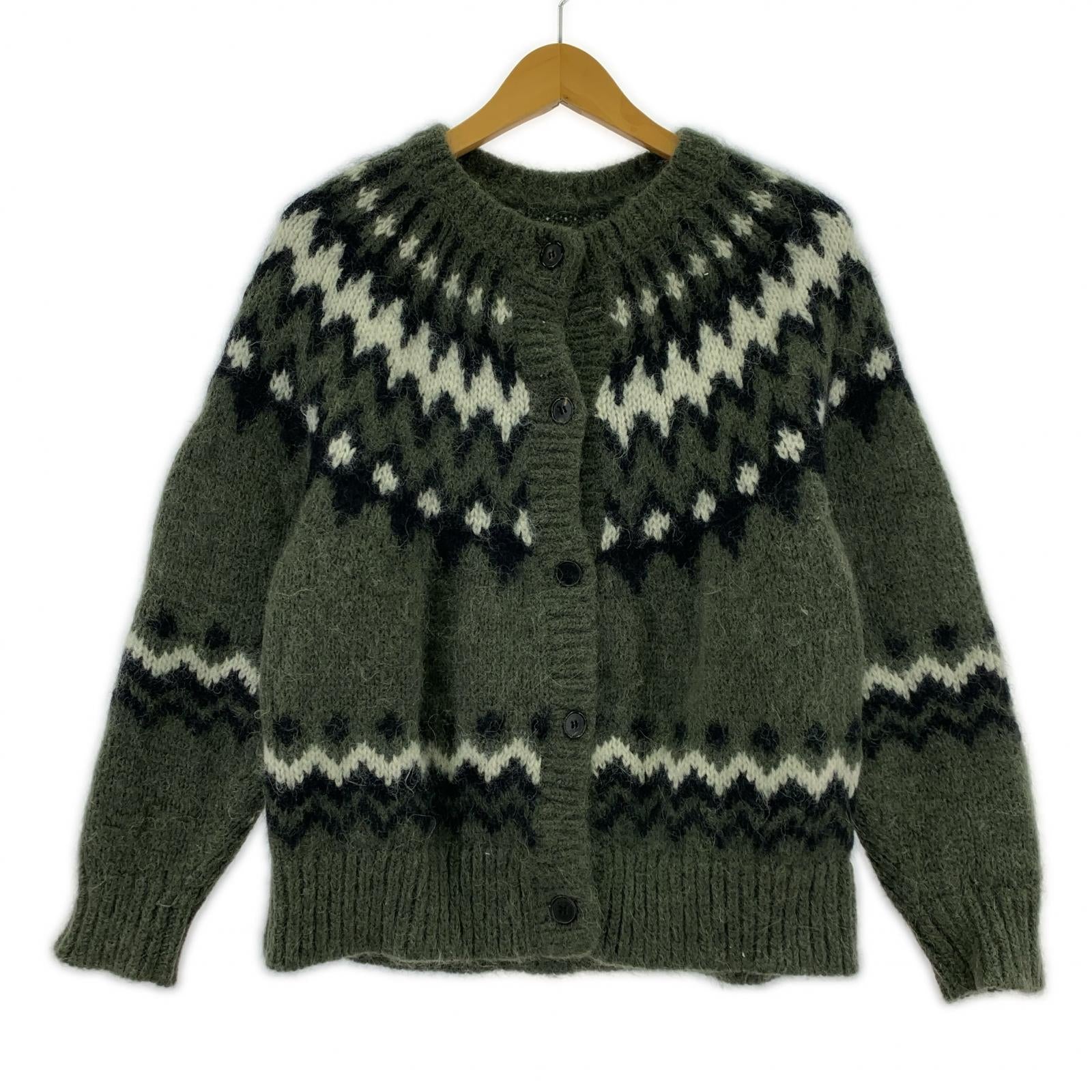 その他トップス BATONER MOHAIR NORDIC CREW NECK CARDIGAN 1 BN-20FL-056 1 グリーン