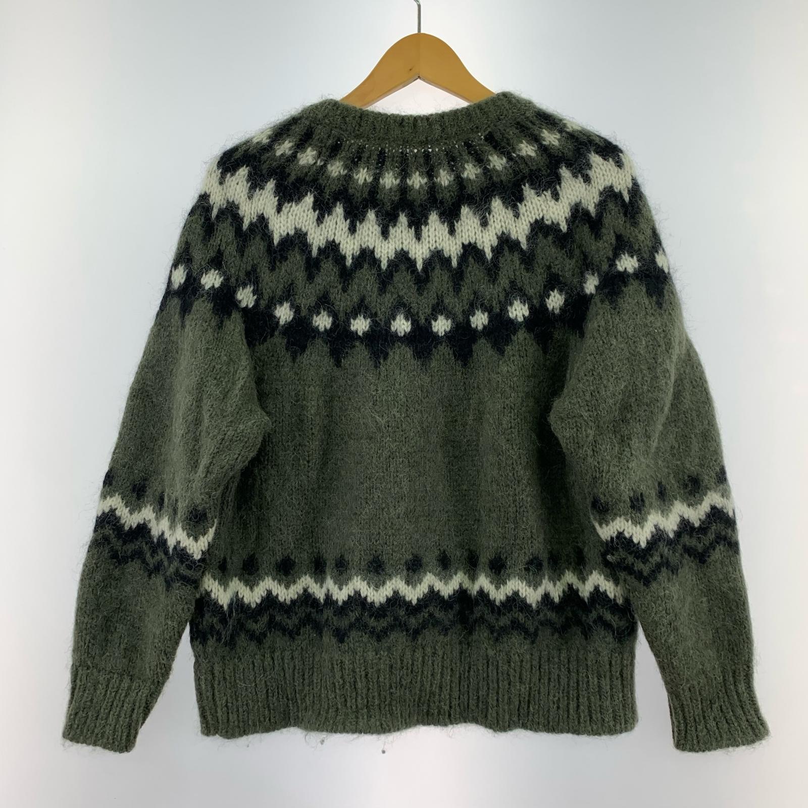 その他トップス BATONER MOHAIR NORDIC CREW NECK CARDIGAN 1 BN-20FL-056 1 グリーン