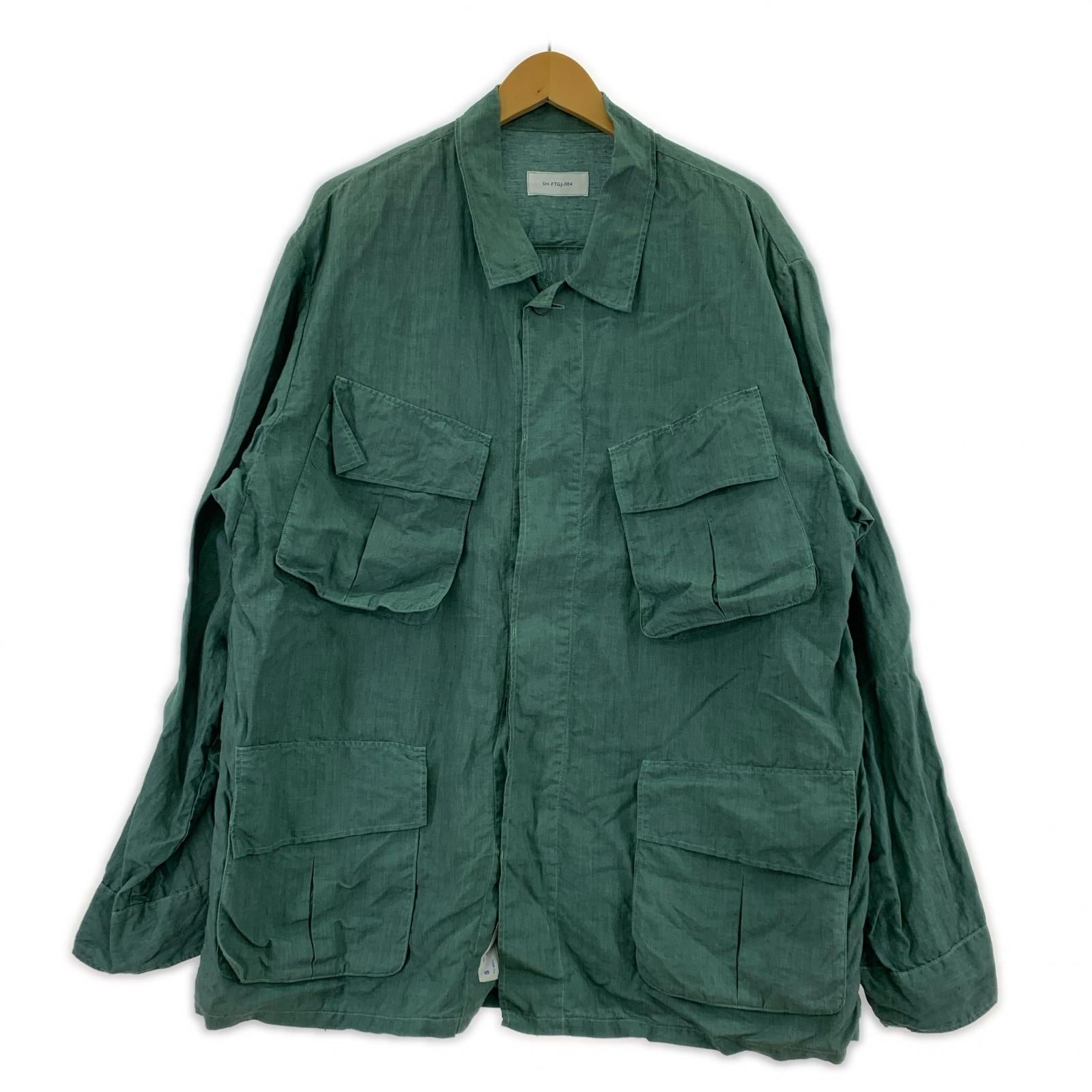 長袖シャツ SH-FTGJ-004 Fatigue Shirt S グリーン