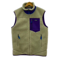 ジャケット patagonia クラシックレトロXフリースベスト M アイボリー×パープル M