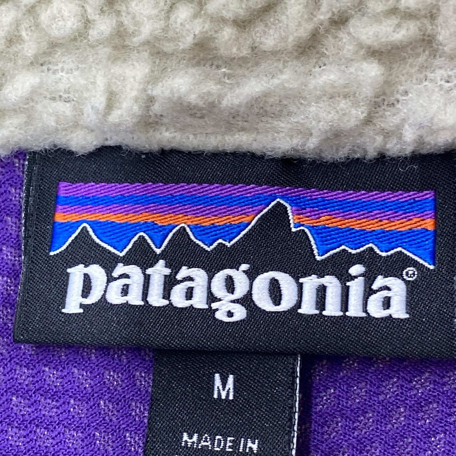 ジャケット patagonia クラシックレトロXフリースベスト M アイボリー×パープル M