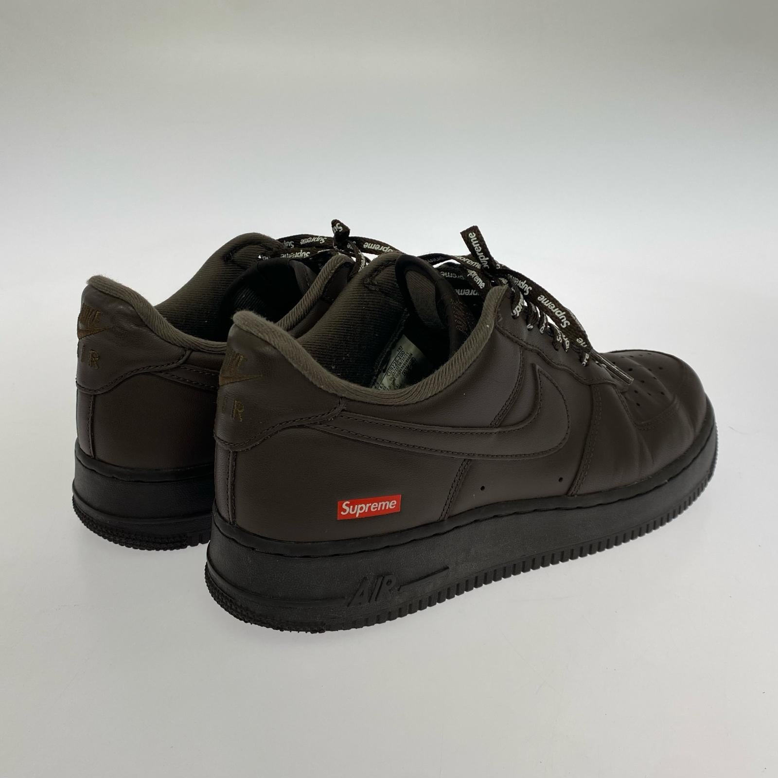 スニーカー NIKE×Supreme AIR FORCE 1 LOW SP スニーカー 27.5 ブラウン 27.5cm (US9 1/2 UK9 EU45) ブラウン