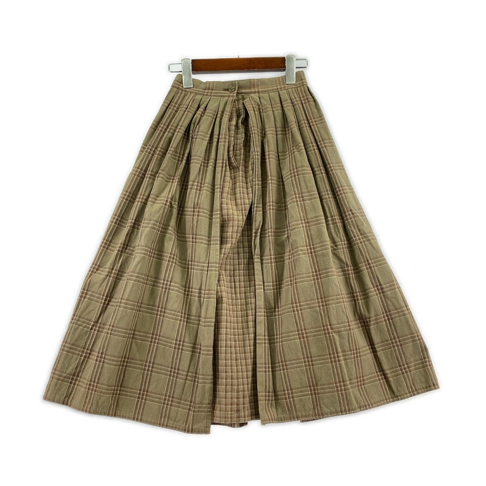 スカート 73年 ISSEY SPORT ドッキングチェックスカート ベージュ