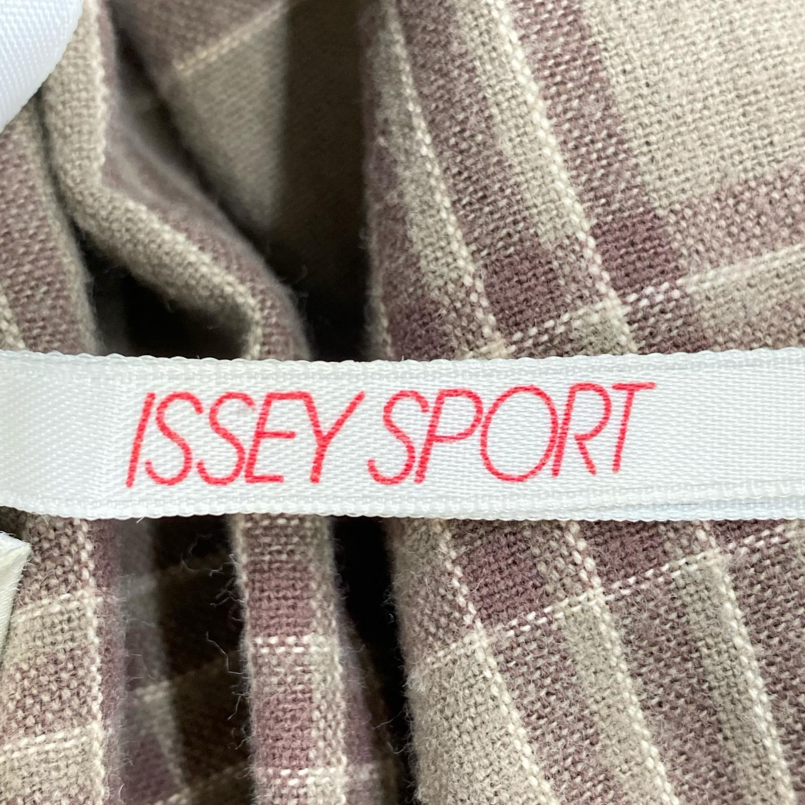 スカート 73年 ISSEY SPORT ドッキングチェックスカート ベージュ