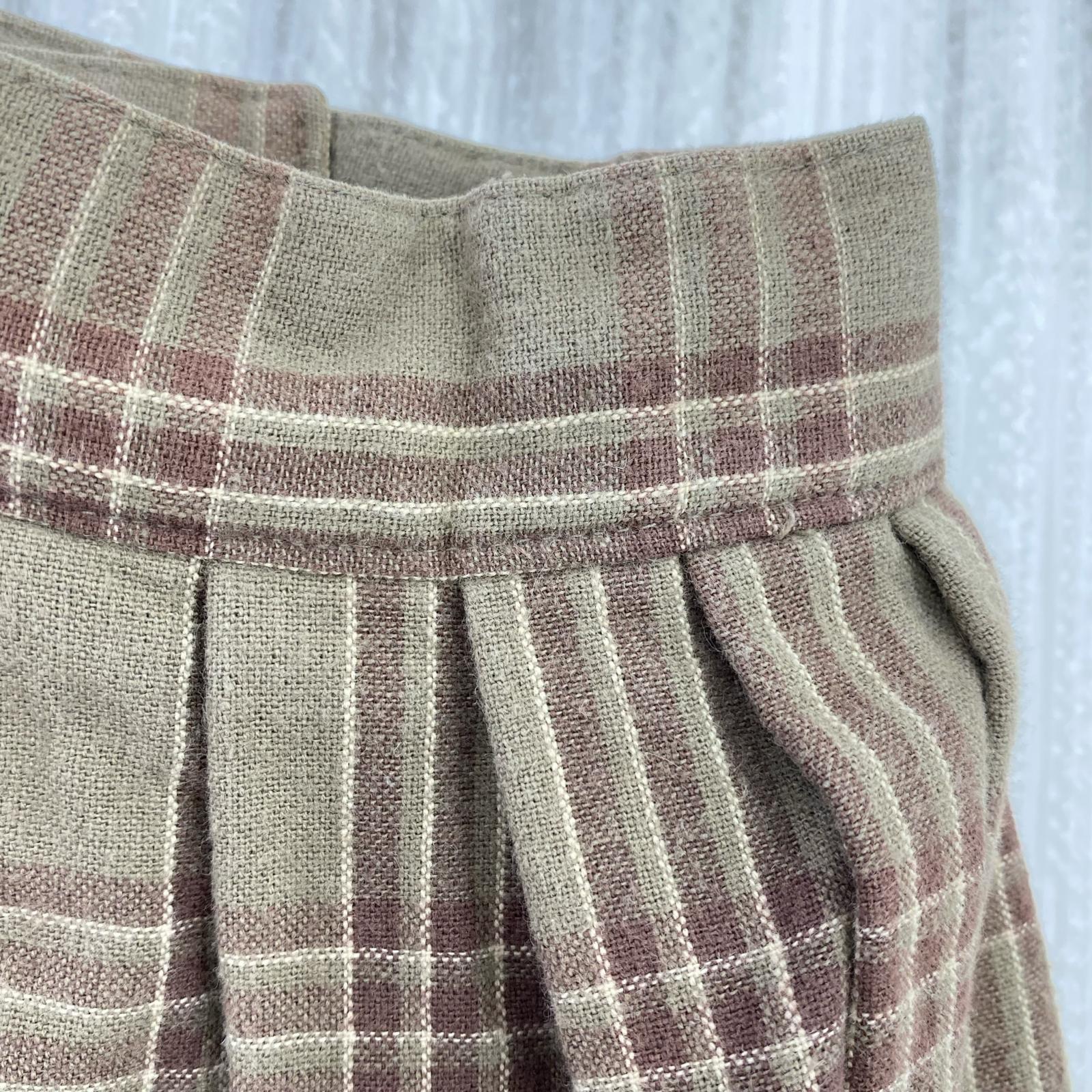 スカート 73年 ISSEY SPORT ドッキングチェックスカート ベージュ