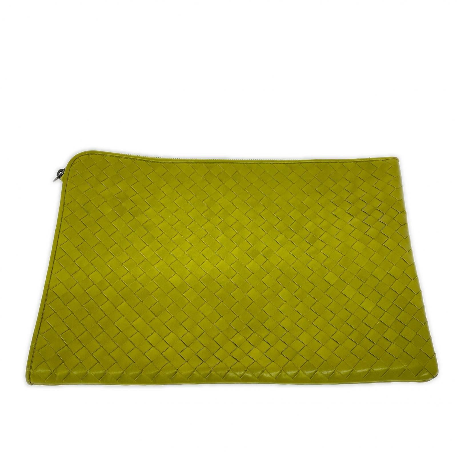 Bottega Veneta イントレ セカンドバッグ イエローグリーン