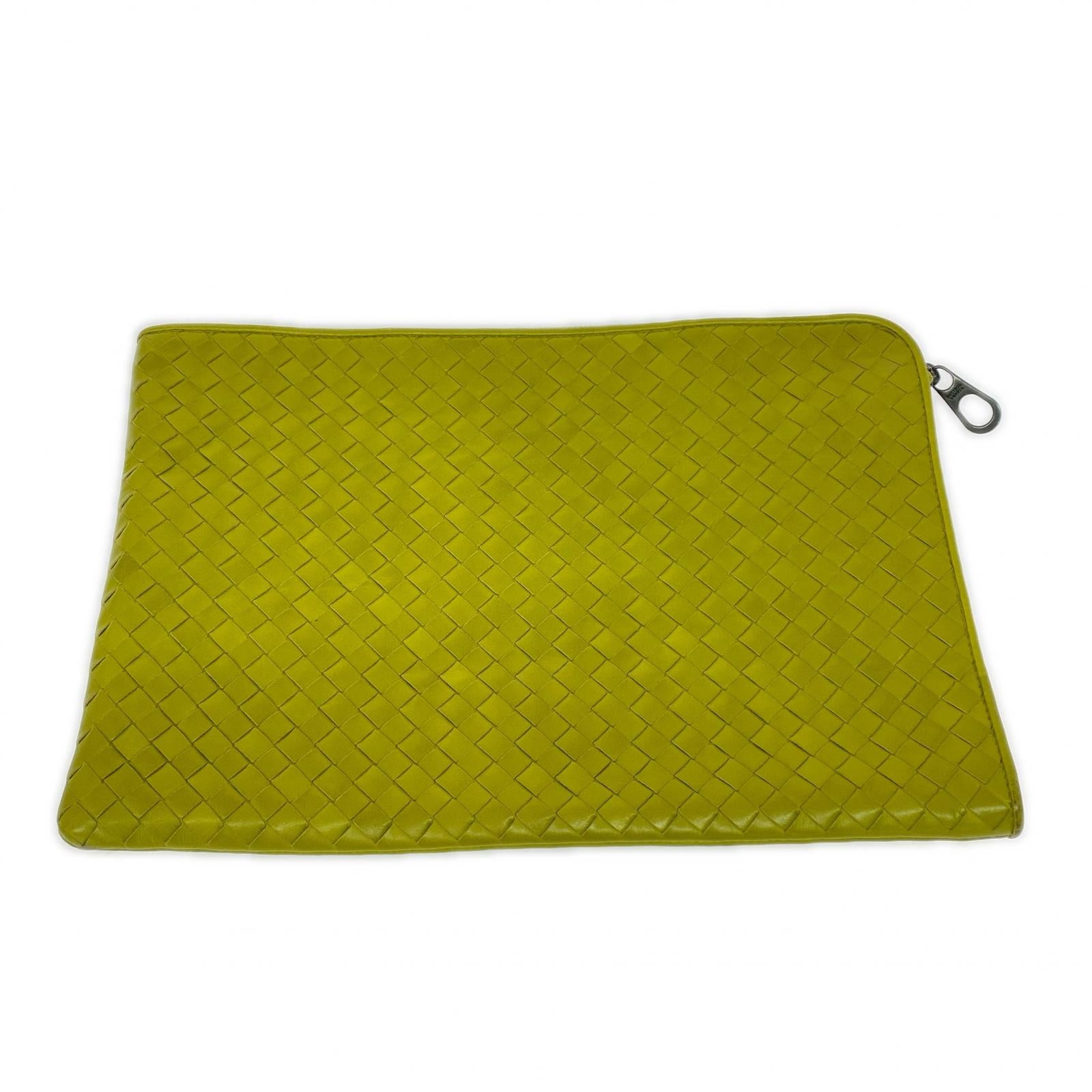 Bottega Veneta イントレ セカンドバッグ イエローグリーン