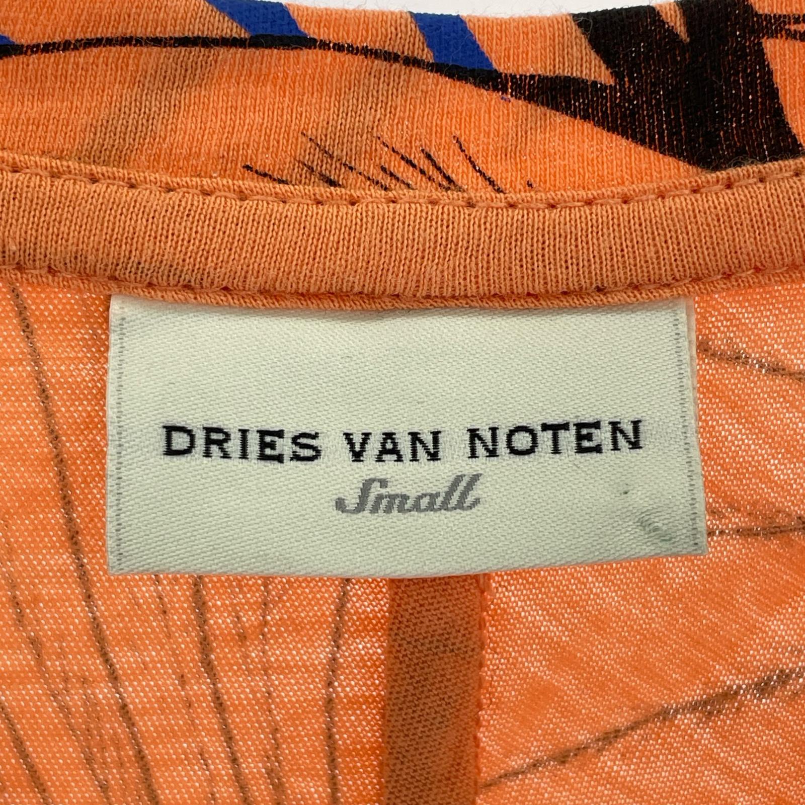 半袖Tシャツ DRIES VAN NOTEN L/S 総柄カットソー ORG S オレンジ
