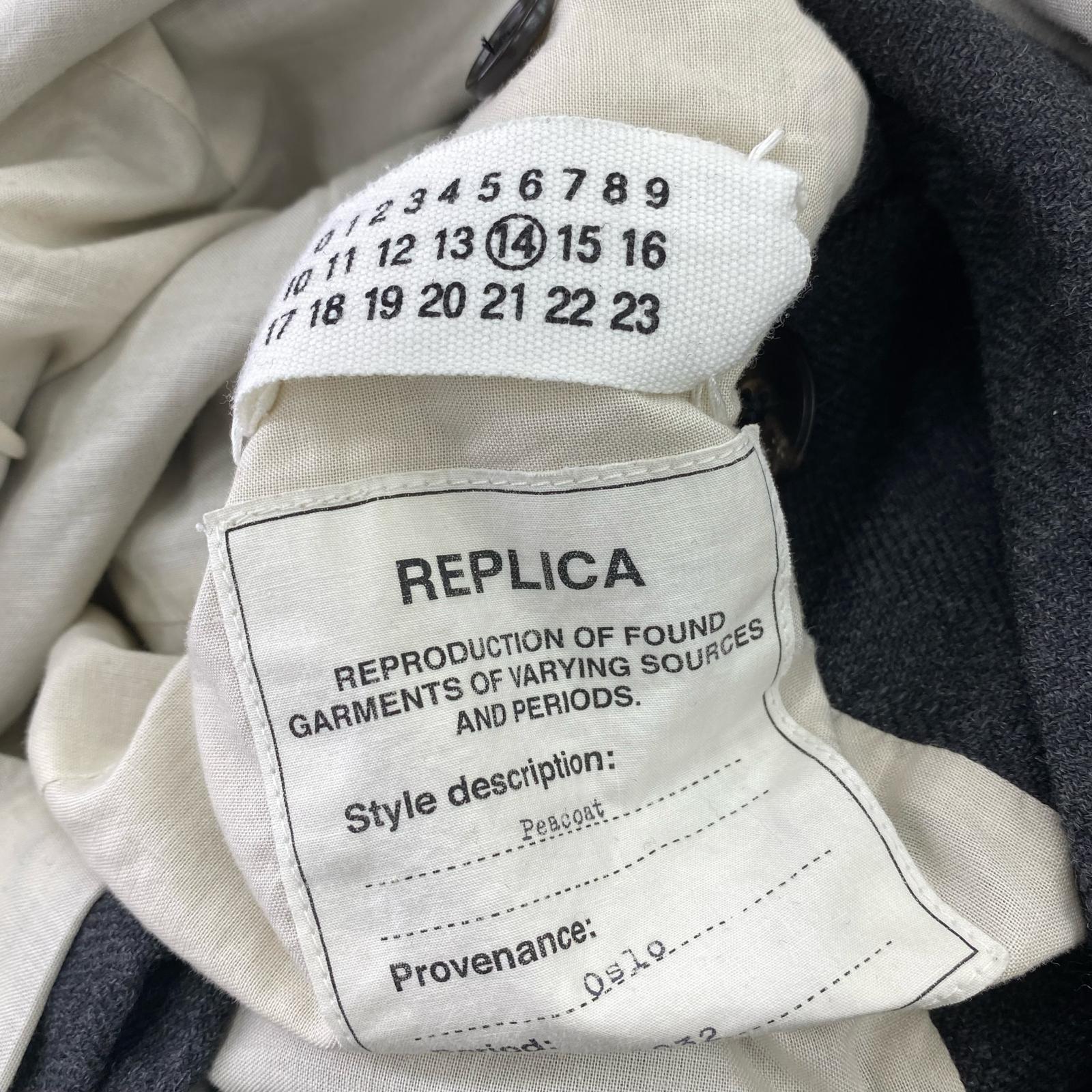 ジャケット MAISON MARGIELA 14AW REPLICA OSLO PEA COAT Pコート 44 グレー 44 グレー