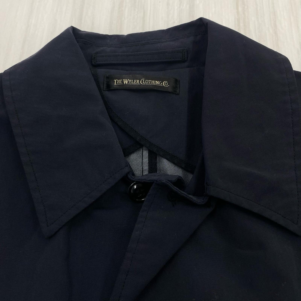 ジャケット THE WYLER CLOTHING ステンカラーコート 紺 (38) 38 ネイビー