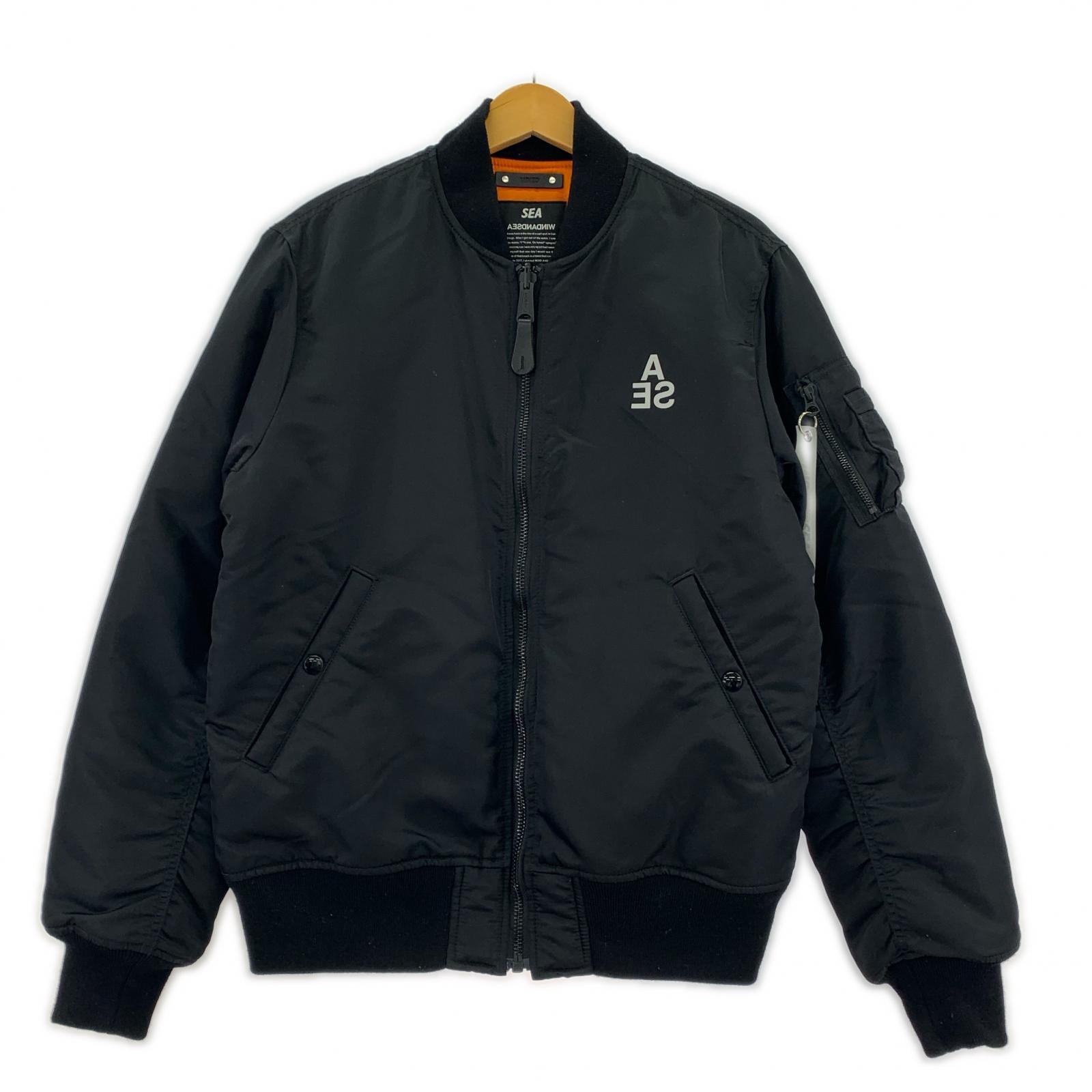 ジャケット ×MINEDENIM 21AW MA-1 ボンバージャケット BLK M ブラック