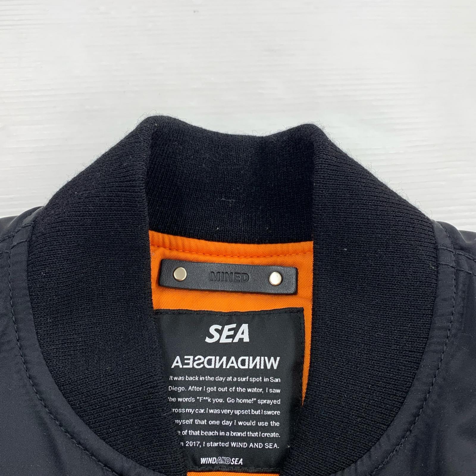 ジャケット ×MINEDENIM 21AW MA-1 ボンバージャケット BLK M ブラック