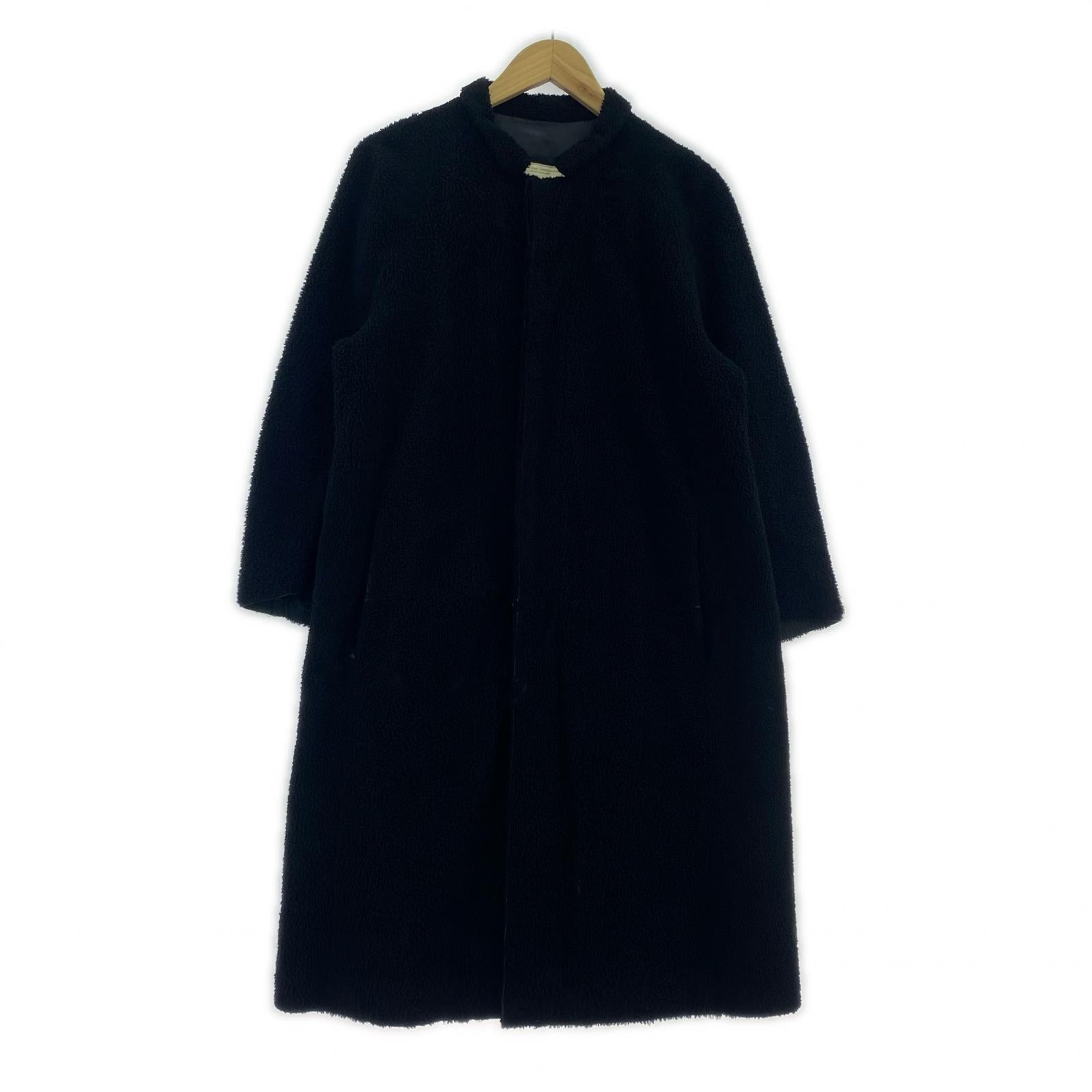 ジャケット 10AW ラムレザー ムートンステンカラーコート (3) 黒 3 ブラック
