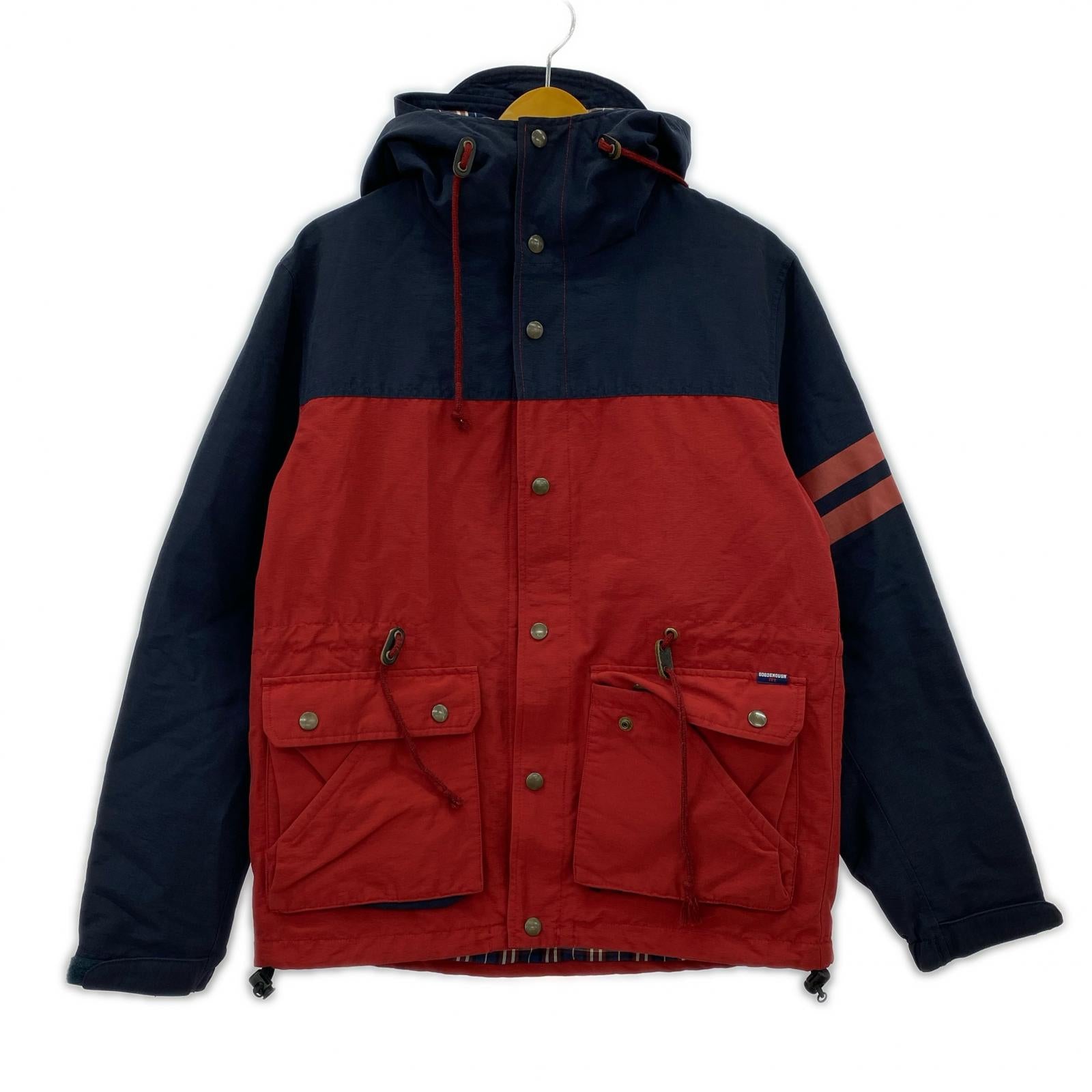 マウンテンパーカー GOODENOUGH IVY 2トーン マウンテンパーカー 紺×赤