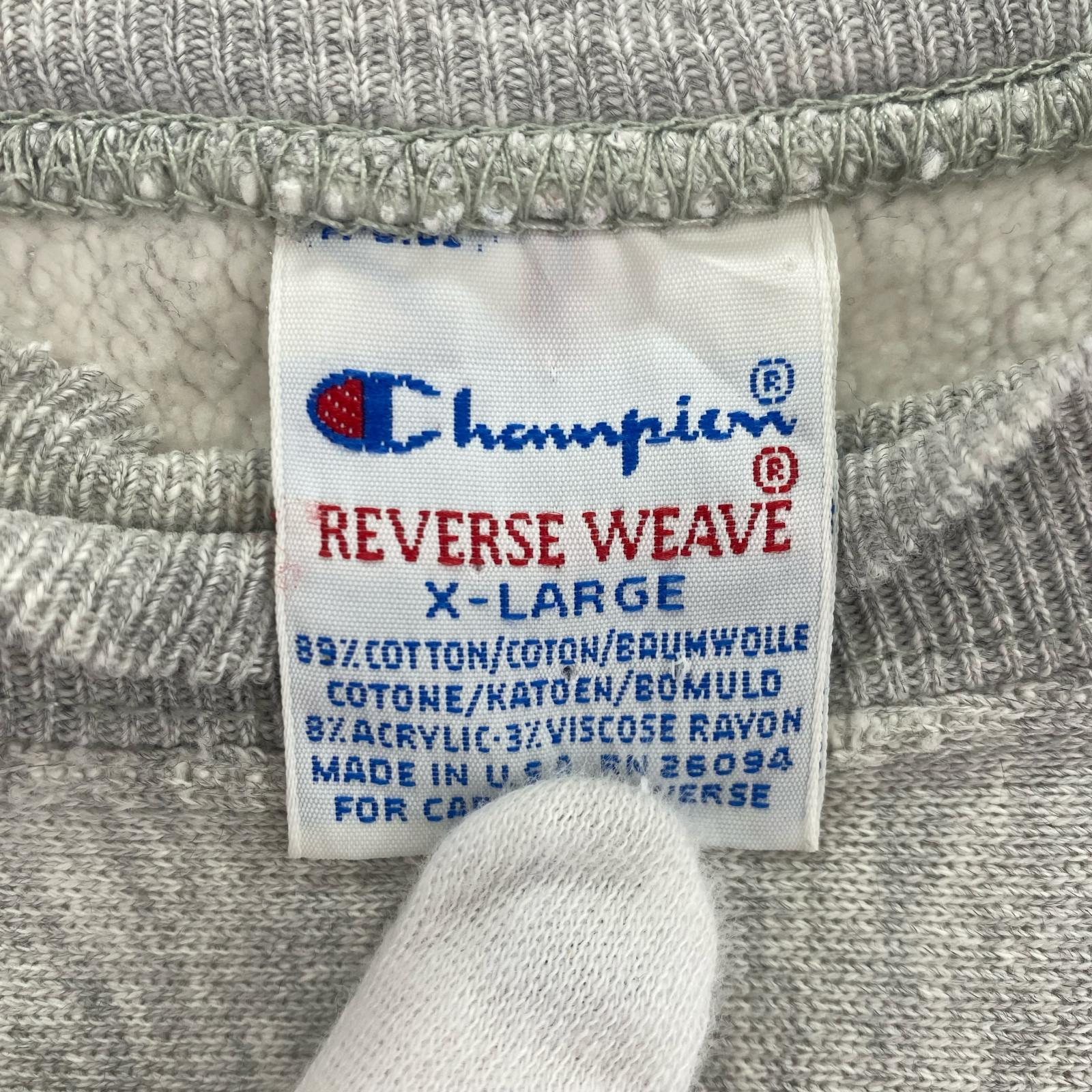 スウェット 90s 刺繍タグ USA製 IOWA REVERSE WEAVE グレー