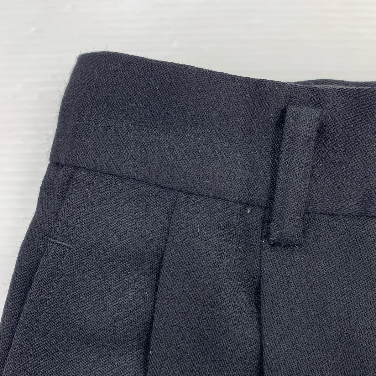 パンツ HOMME 91AW 田中オム期 ウールギャバ 2タック スラックス BLK S ブラック
