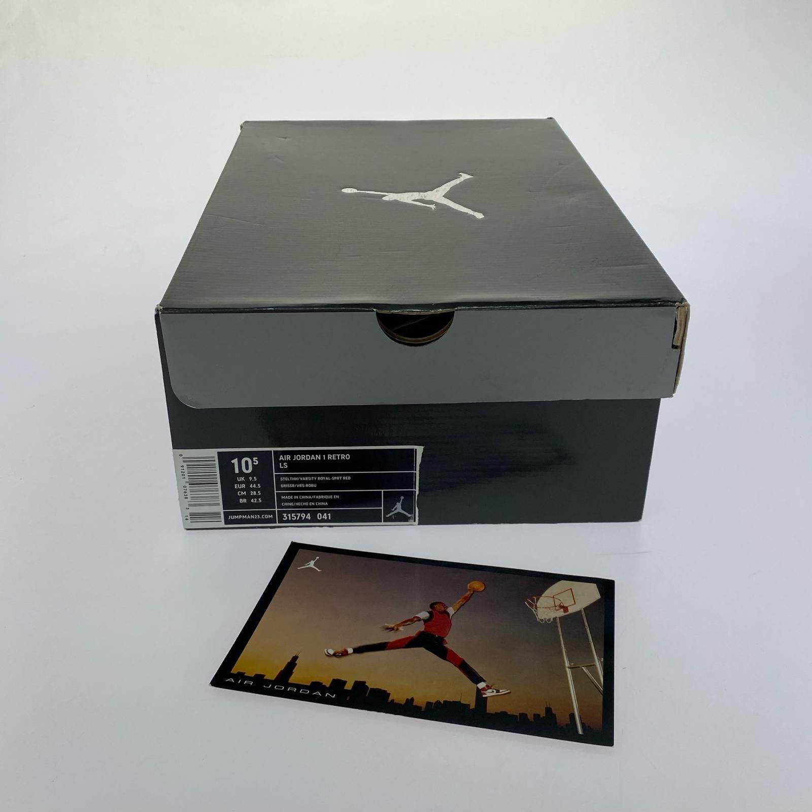 その他靴 Air Jordan 1 Retro LS Stealth/Varsity Royal/Sport Red 28.5cm 28.5cm (US10 1/2 UK10 EU47) グレー