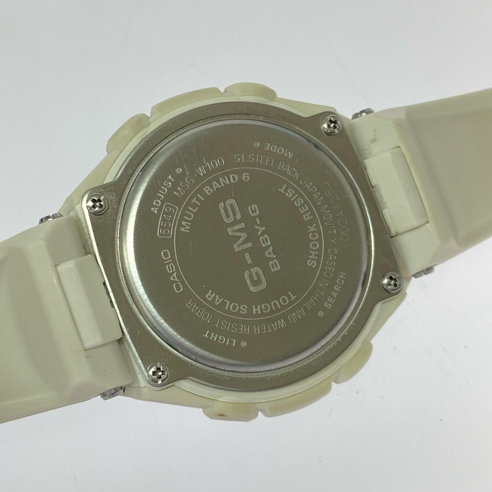 腕時計 BABY-G タフソーラー腕時計 MSG-W100 ホワイト
