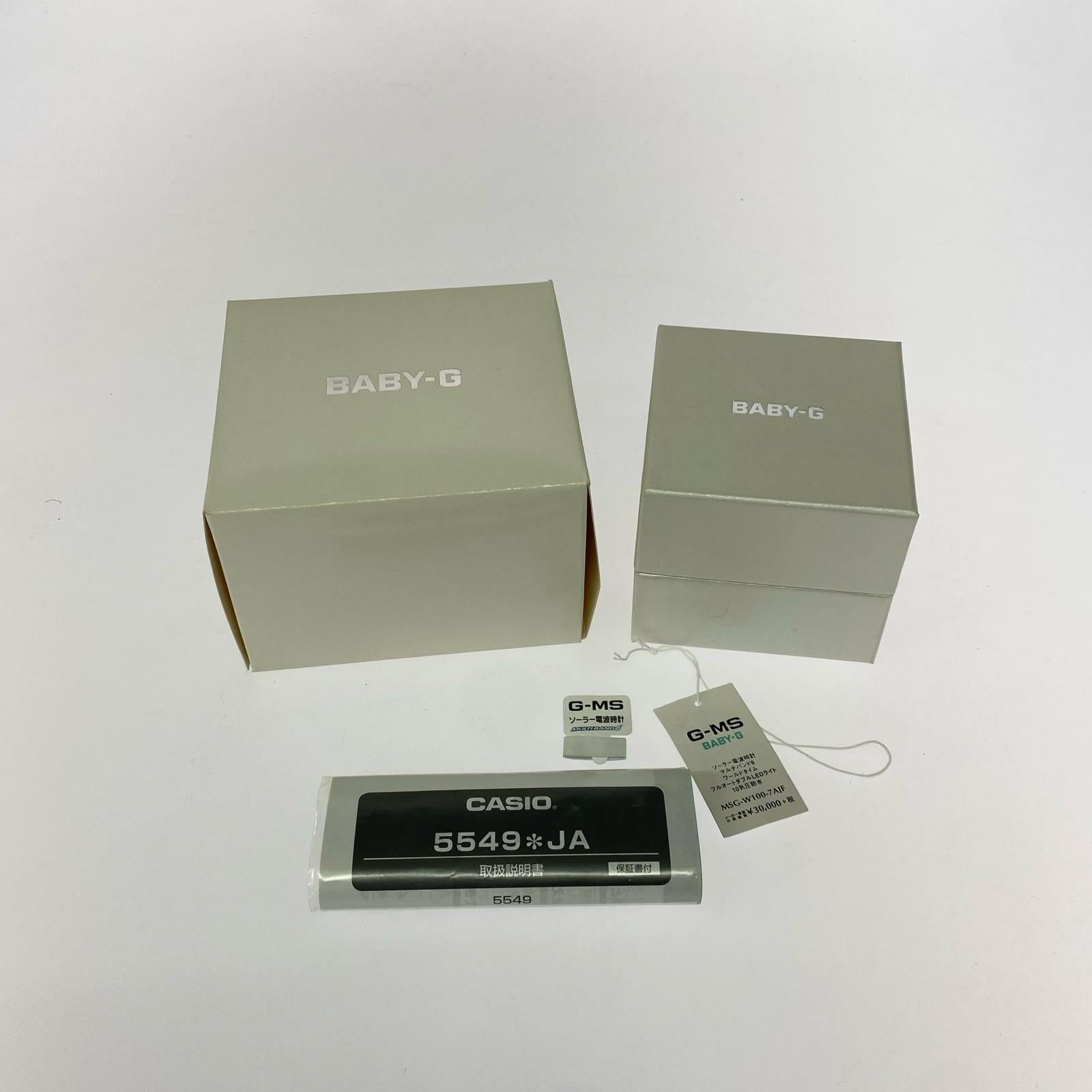 腕時計 BABY-G タフソーラー腕時計 MSG-W100 ホワイト