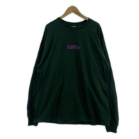 長袖Tシャツ ロゴ カットソー グリーン