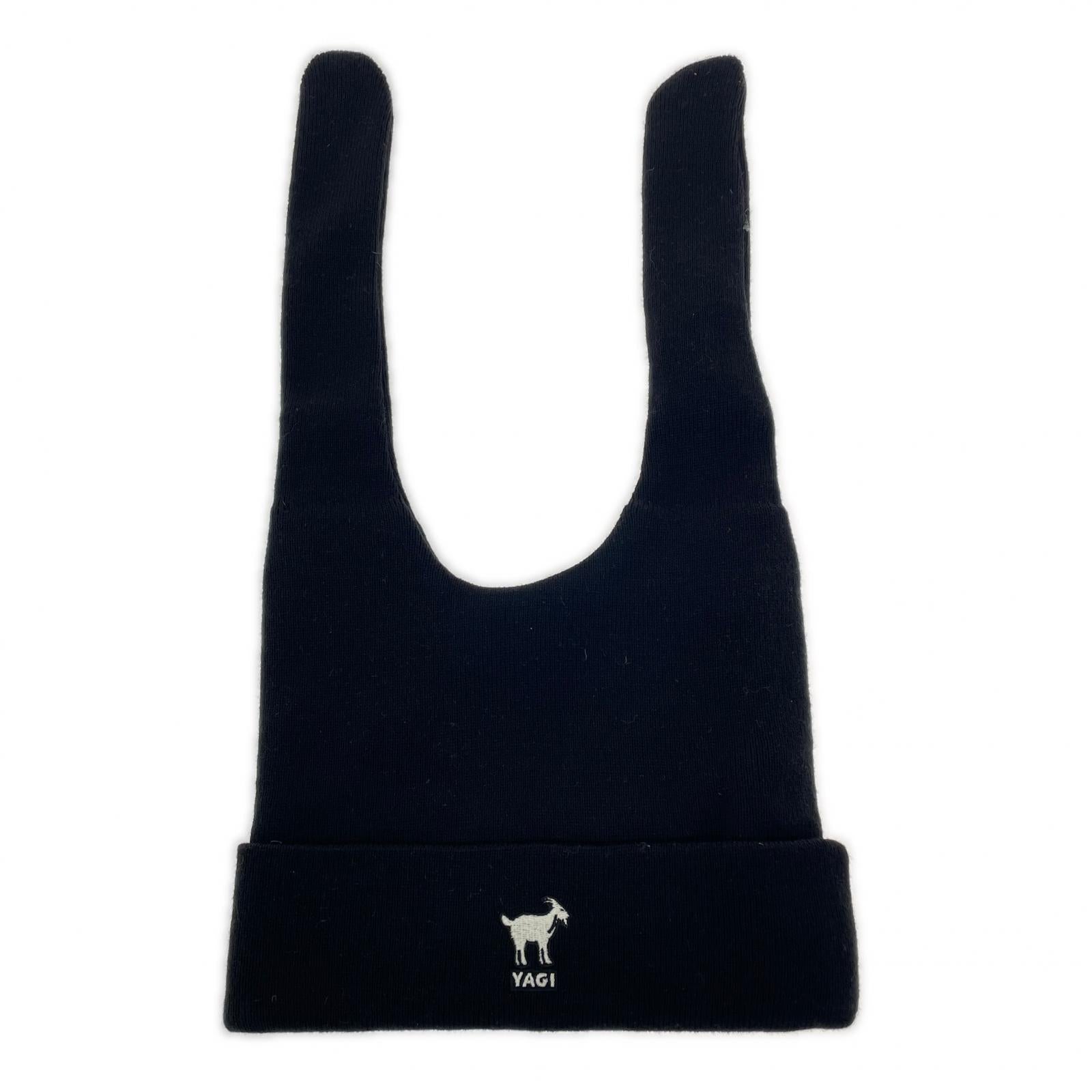 ニットキャップ ×YAGI/Rabbit Ears Beanie ブラック