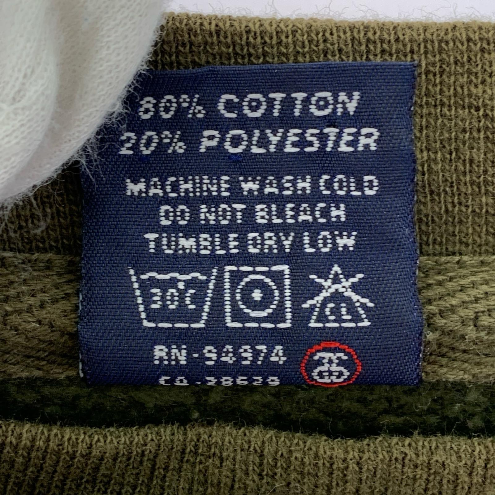 スウェット 90s 紺タグ プリントスウェット(L) カーキ L カーキ