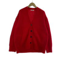 カーディガン シャギーカーディガン RED レッド
