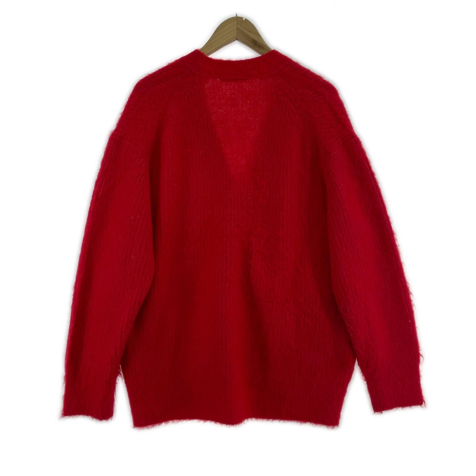 カーディガン シャギーカーディガン RED レッド
