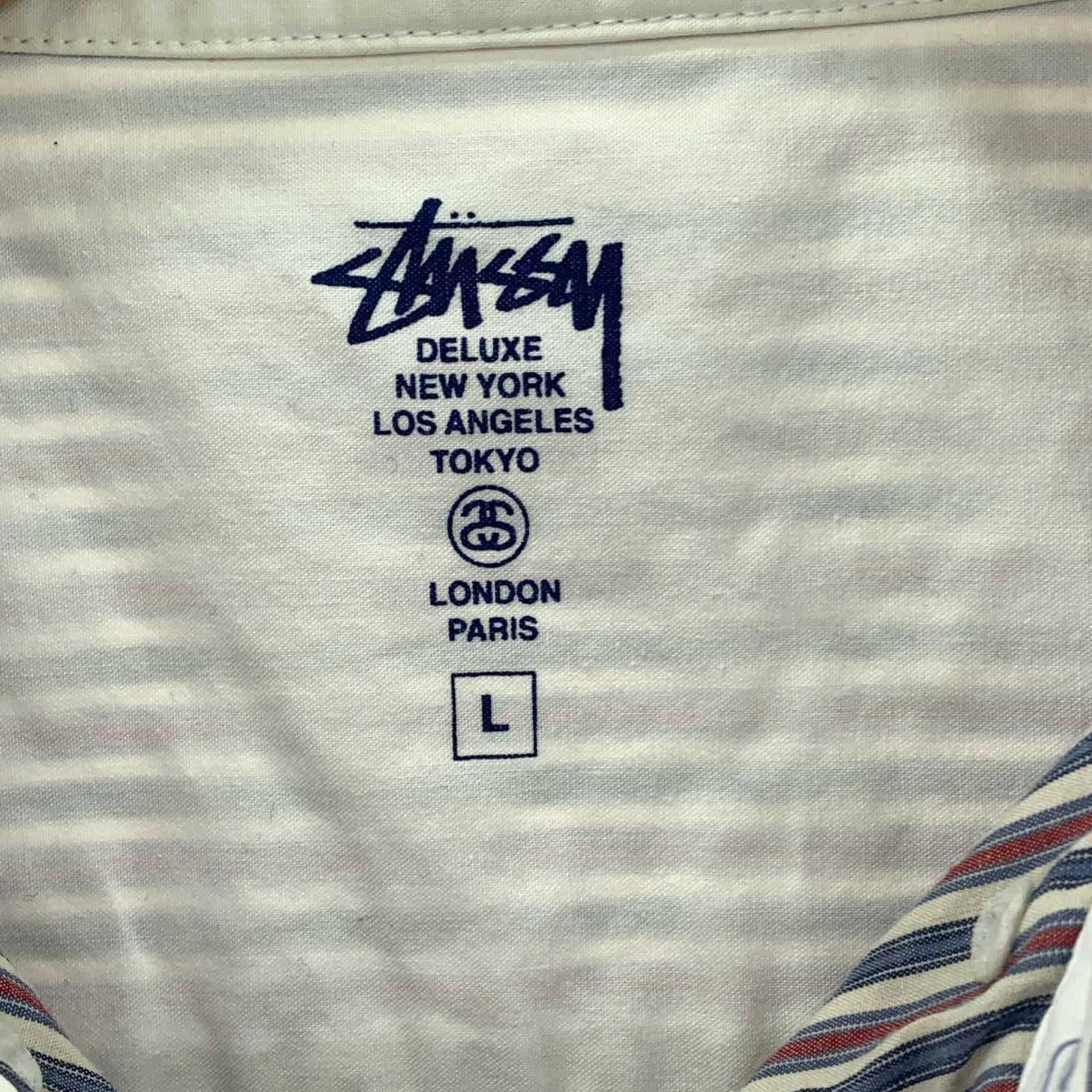 長袖シャツ Standard L/S Shirt DELUXE ストライプシャツ L L