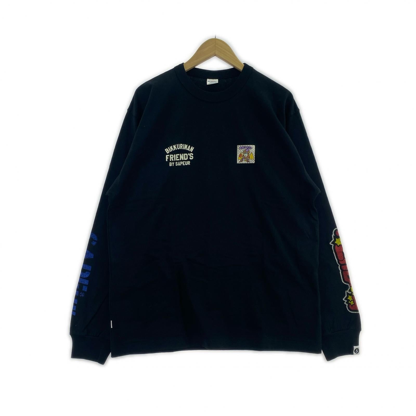 長袖Tシャツ SAPeur×ビックリマン サタンマリア ロンT 黒 (L) L ブラック