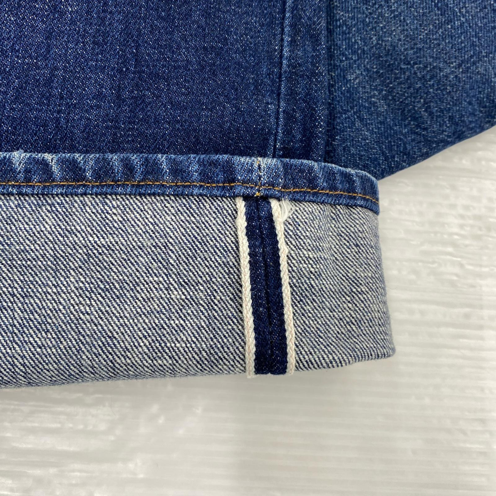 デニムパンツ 00年製 501XX復刻 555バレンシア工場 BIG E W30 30 ネイビー