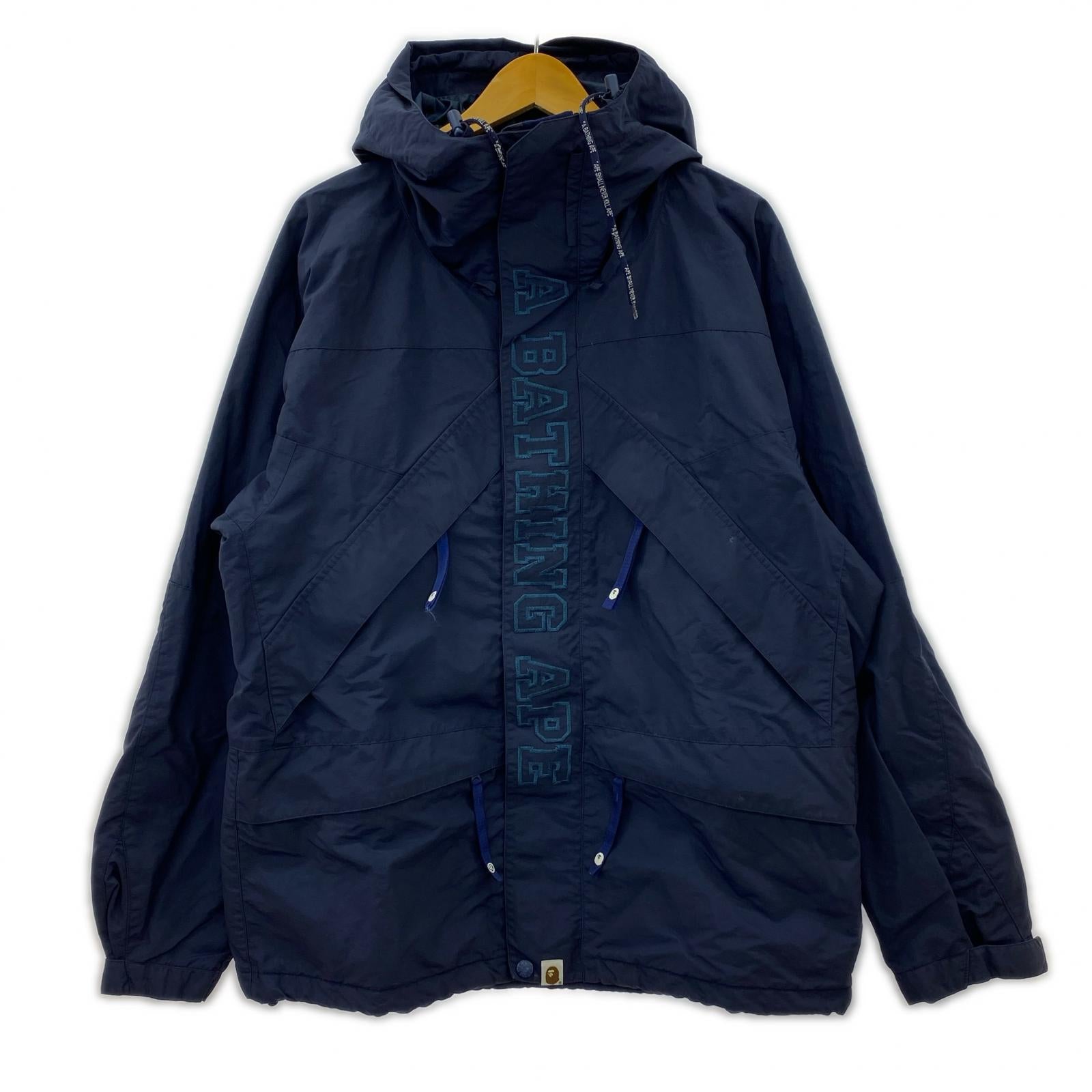 マウンテンパーカー 00s A BATHING APE スノボジャケット L 紺 L ネイビー