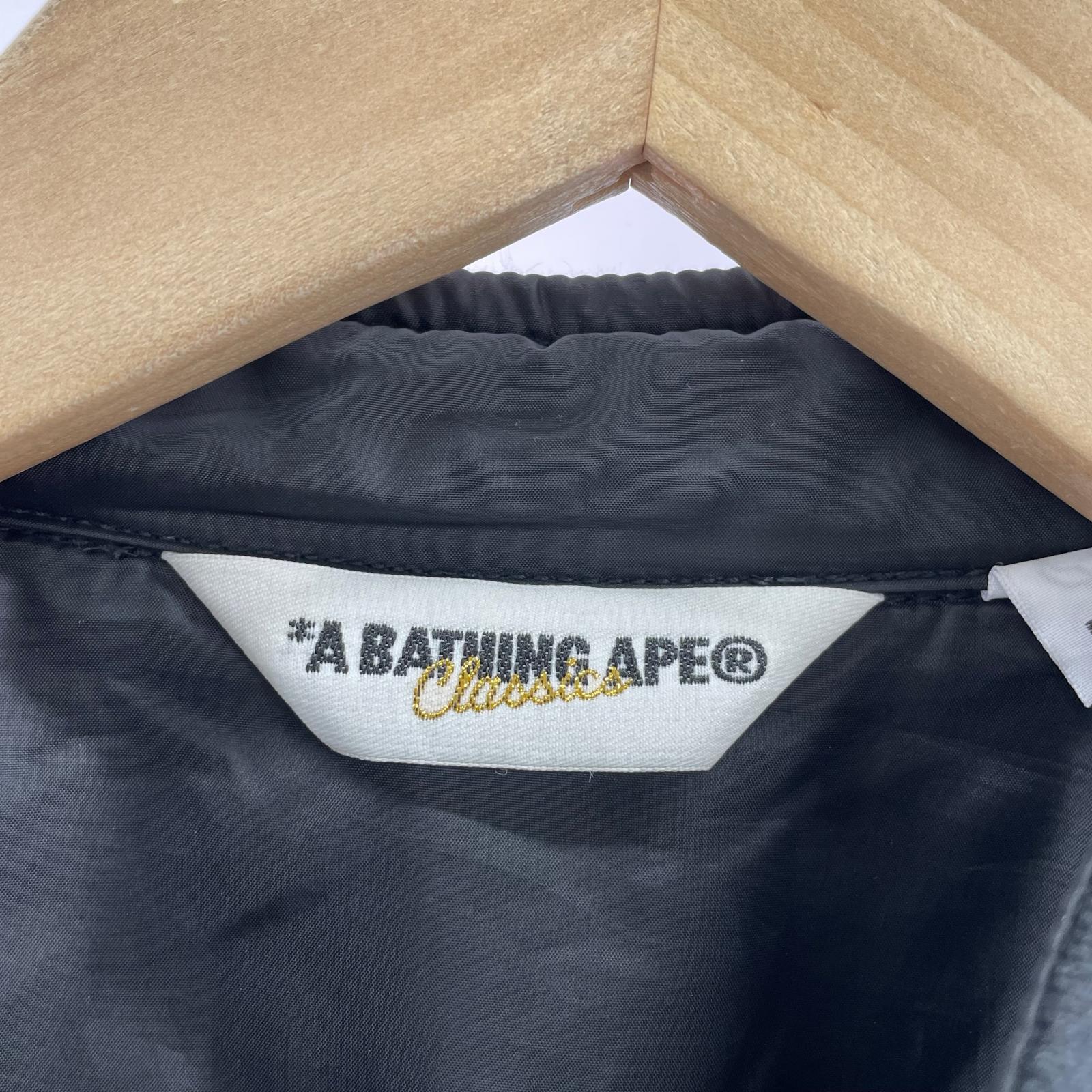 ジャケット A BATHING APE 00s スターキルティング スウェットライダースジャケット M 黒 M ブラック