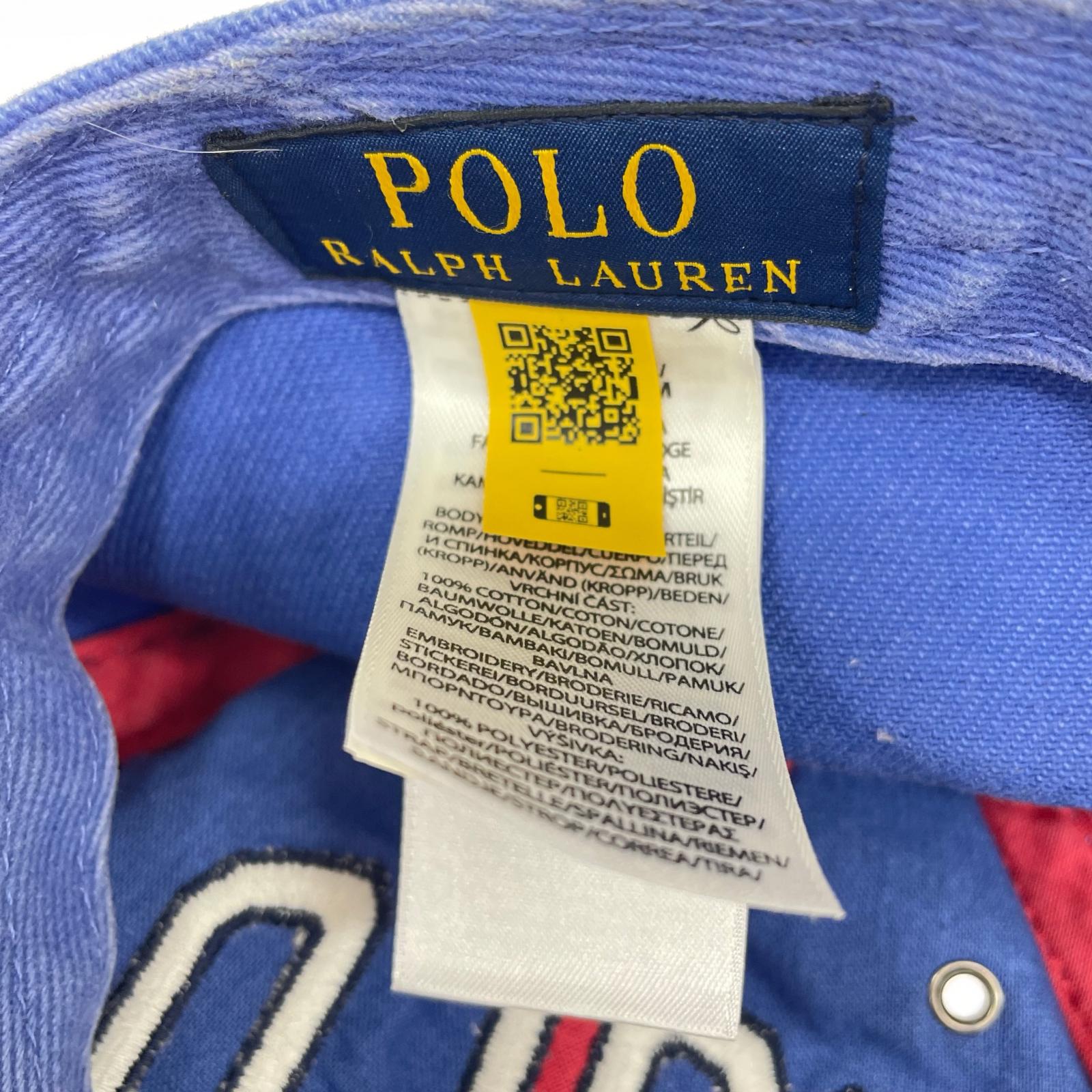 その他アクセサリー POLO RALPH LAUREN 復刻 1967 2トーンロゴキャップ 青×白