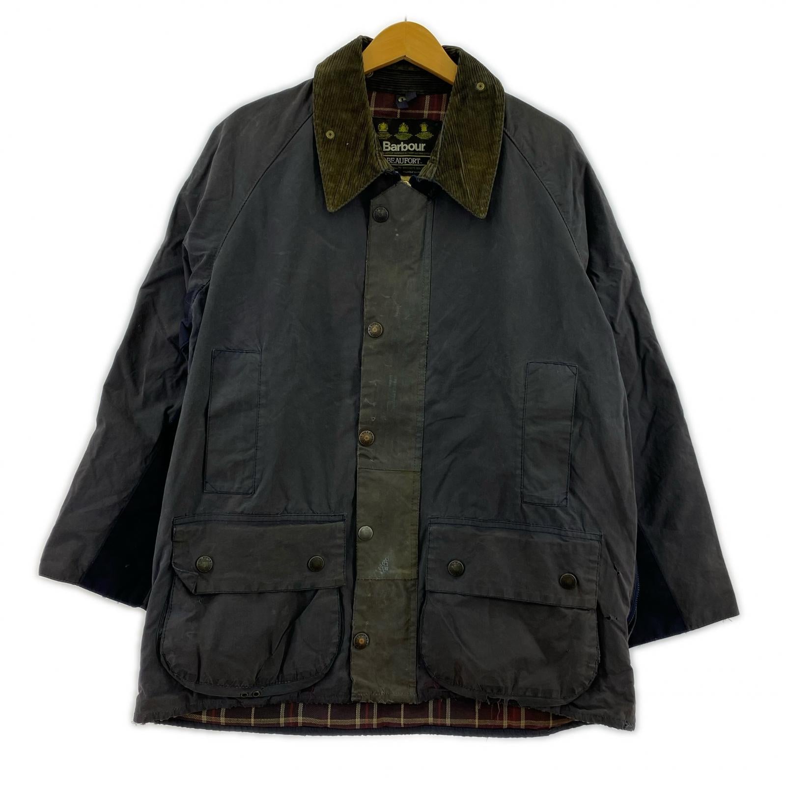 ジャケット 90s BEAUFORT オイルドジャケット ネイビー ネイビー