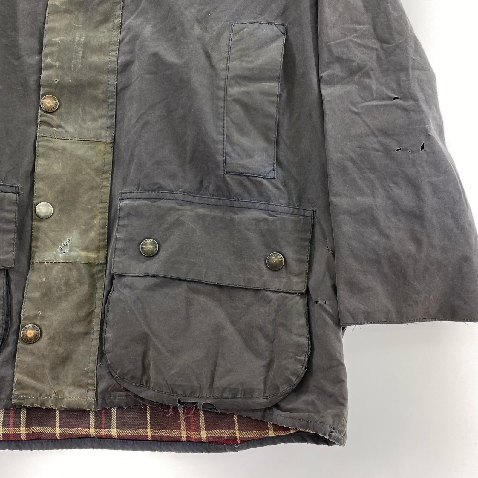 ジャケット 90s BEAUFORT オイルドジャケット ネイビー ネイビー