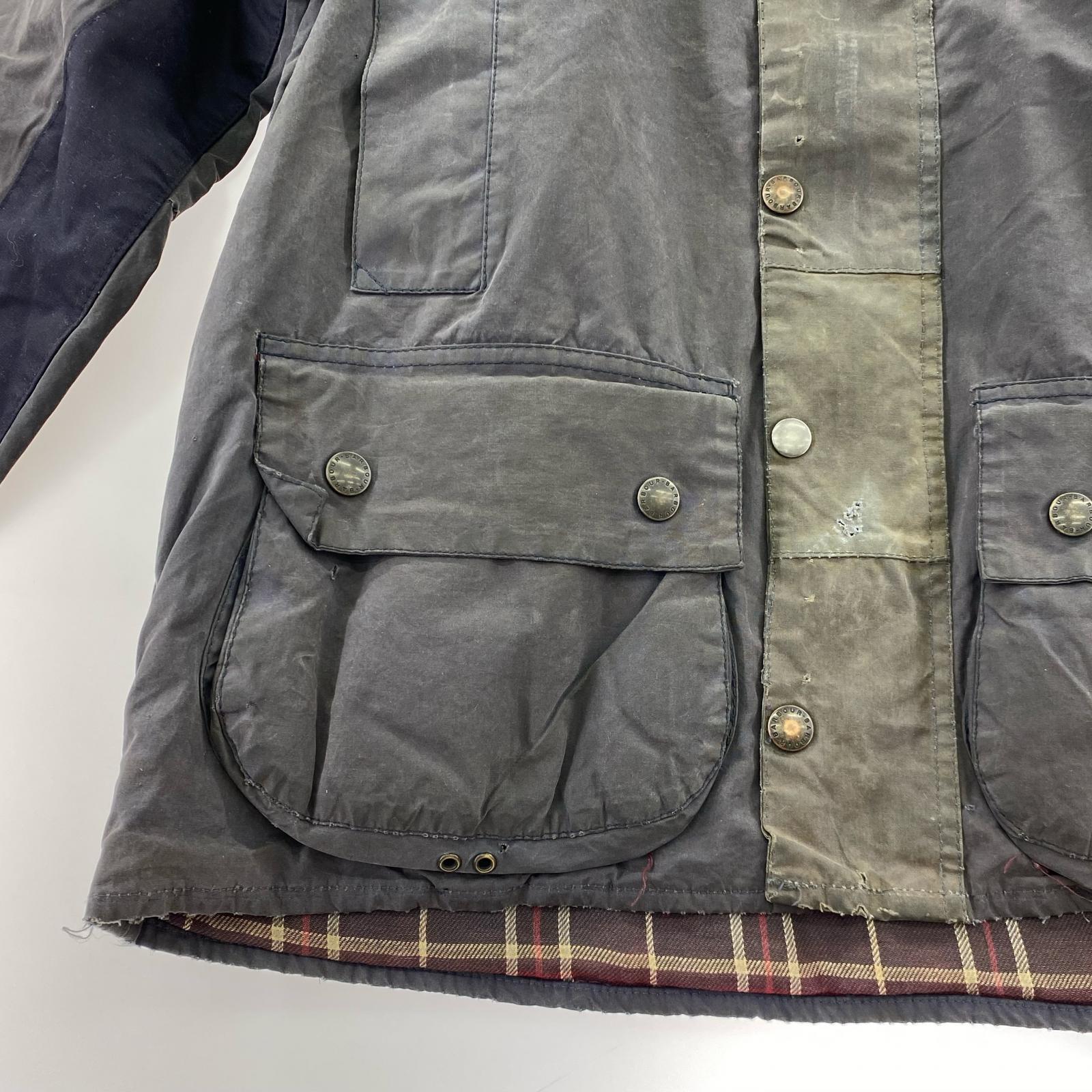 ジャケット 90s BEAUFORT オイルドジャケット ネイビー ネイビー