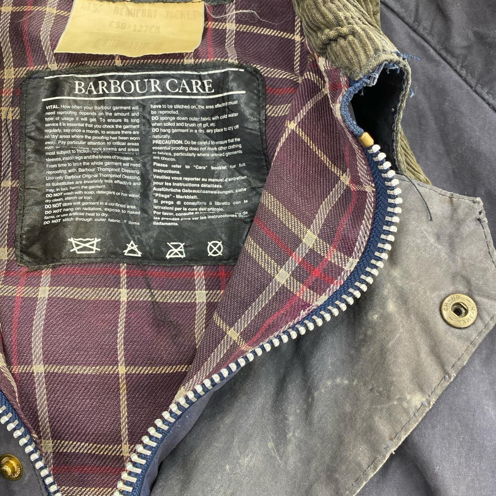 ジャケット 90s BEAUFORT オイルドジャケット ネイビー ネイビー
