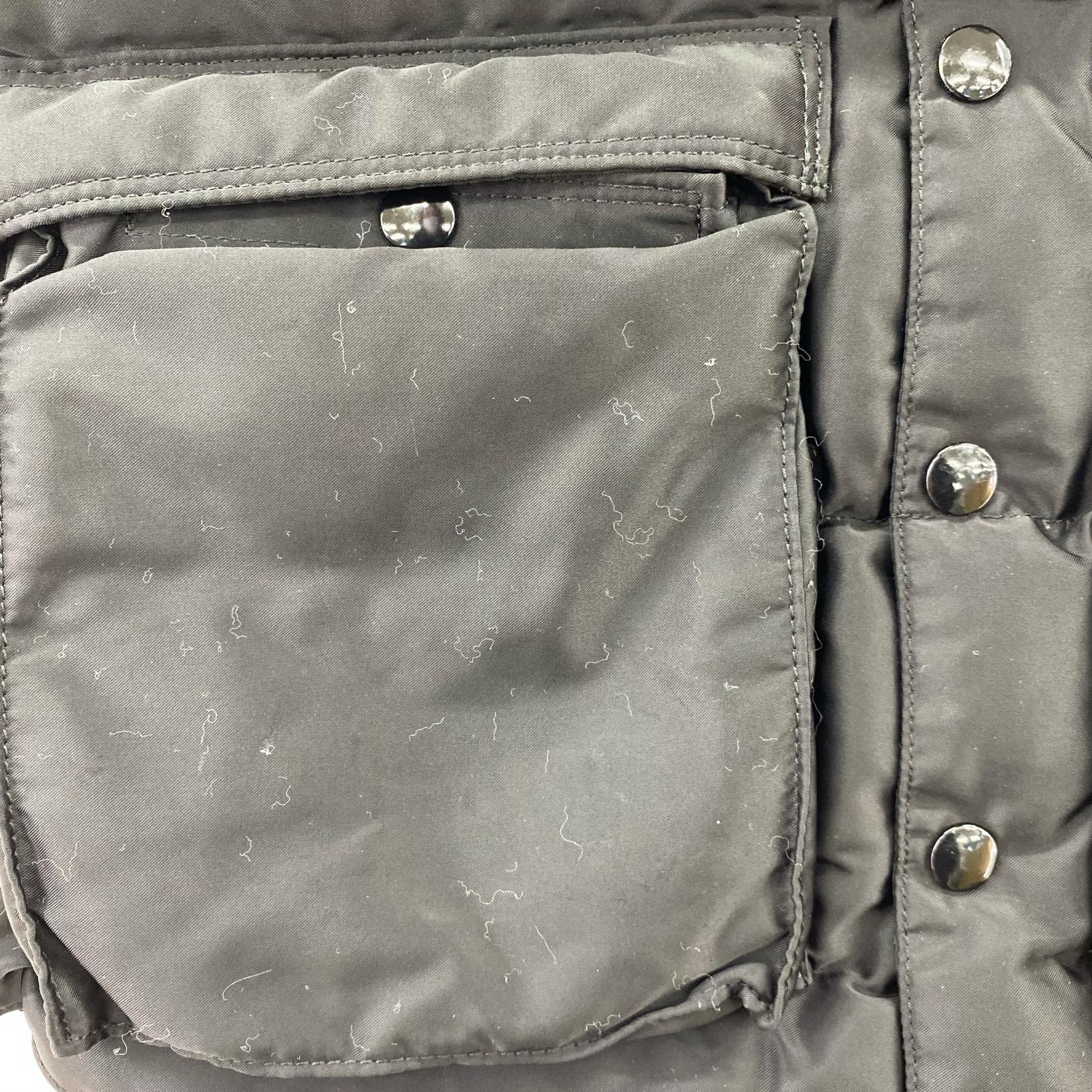ダウンベスト Rocky Mountain FeatherBed×BEAMS×PORTER トリプルネーム レザーヨークダウンベスト 36 黒 36 ブラック