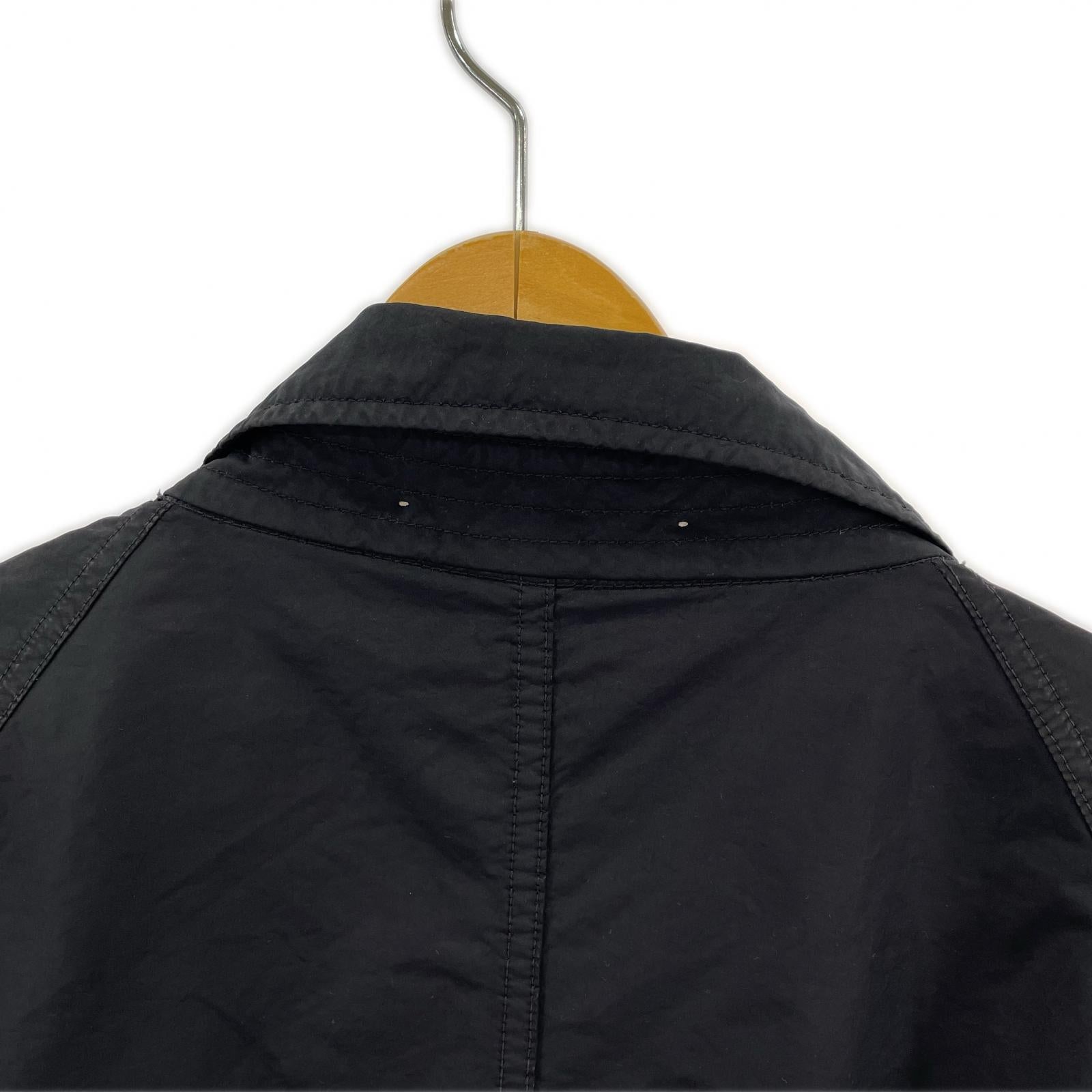 ジャケット SCYE BASICS PE/NY 高密度タフタ製品染めバルマカーンコート 36 黒 36 ブラック