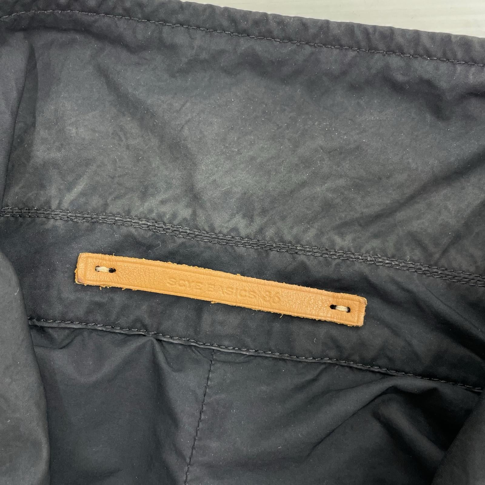 ジャケット SCYE BASICS PE/NY 高密度タフタ製品染めバルマカーンコート 36 黒 36 ブラック
