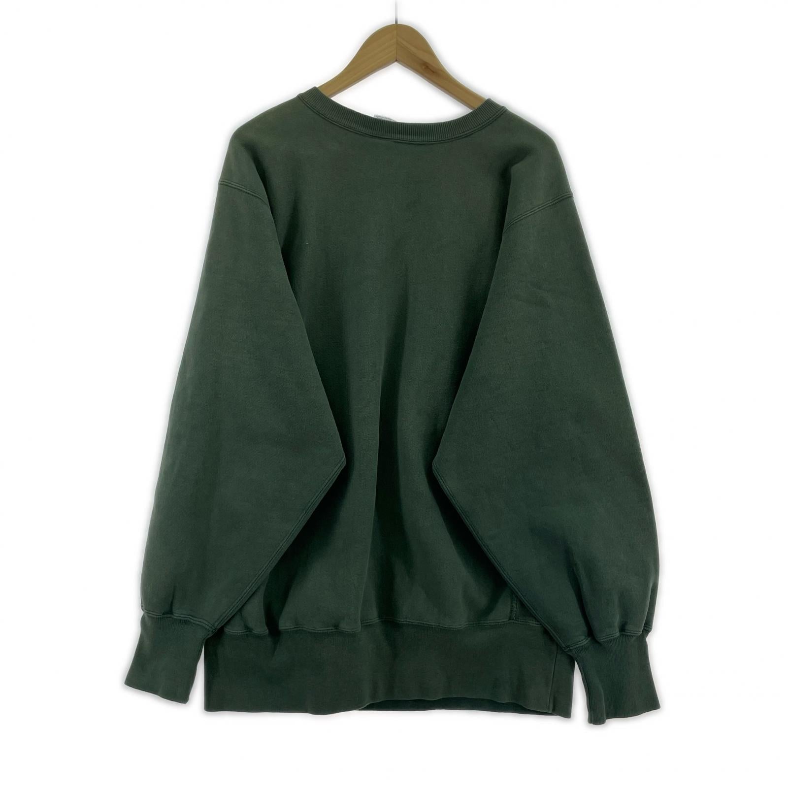 スウェット 90s メキシコ製 トリコタグ リバースウィーブスウェット(XL) グリーン グリーン