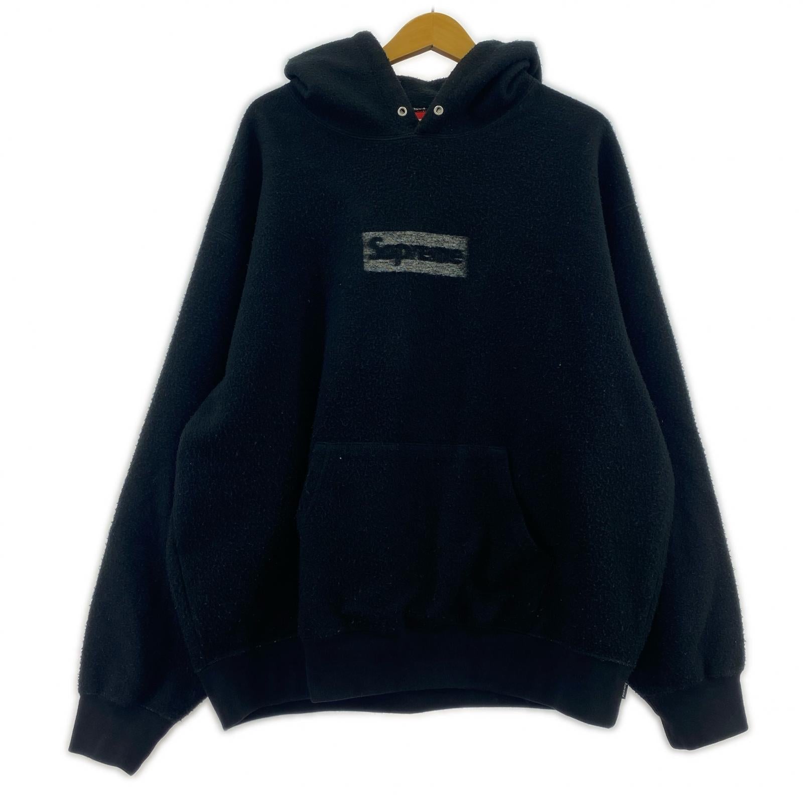 パーカー Inside Out Box Logo Hooded L ブラック