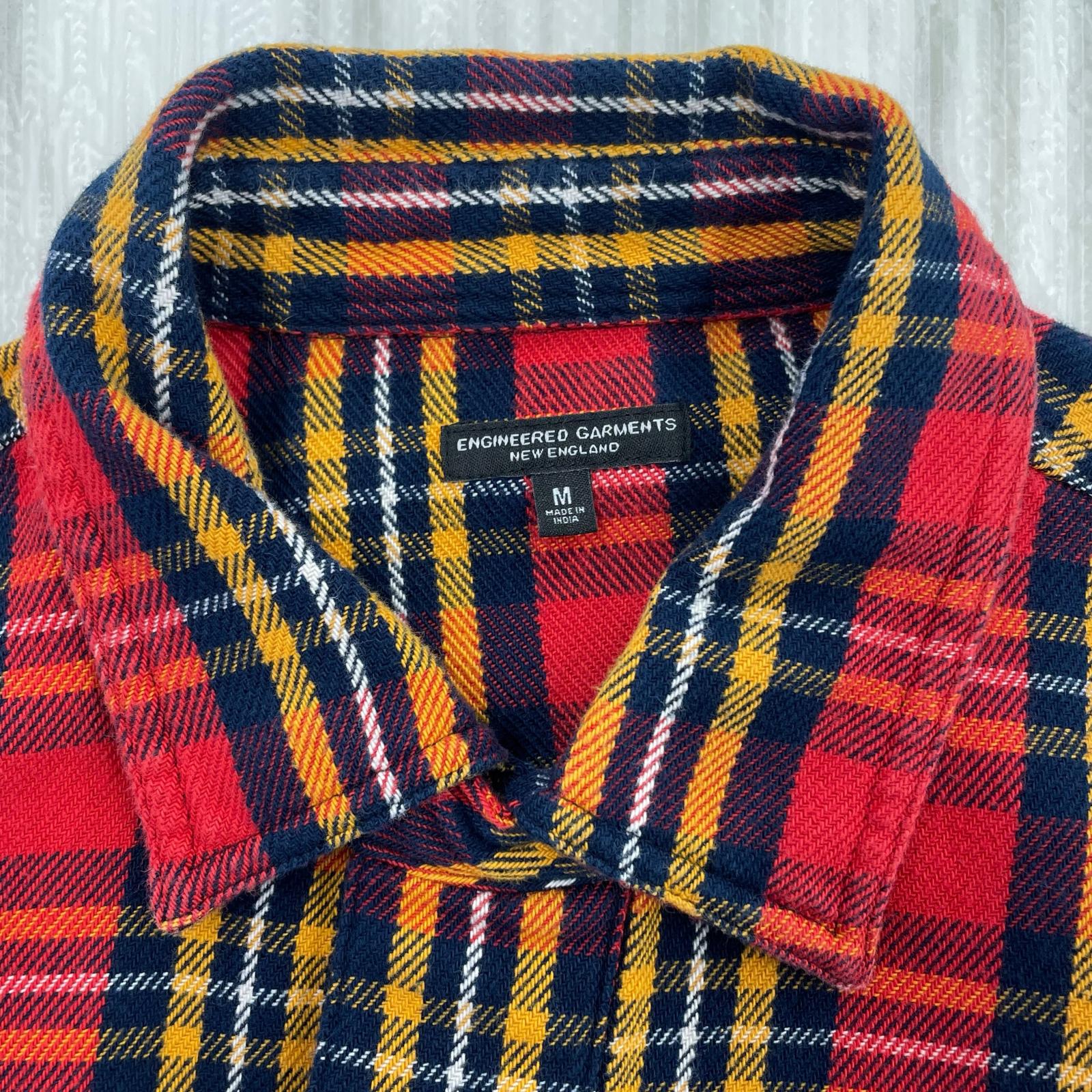 長袖シャツ J.CREW ネルシャツ 赤系(M)
