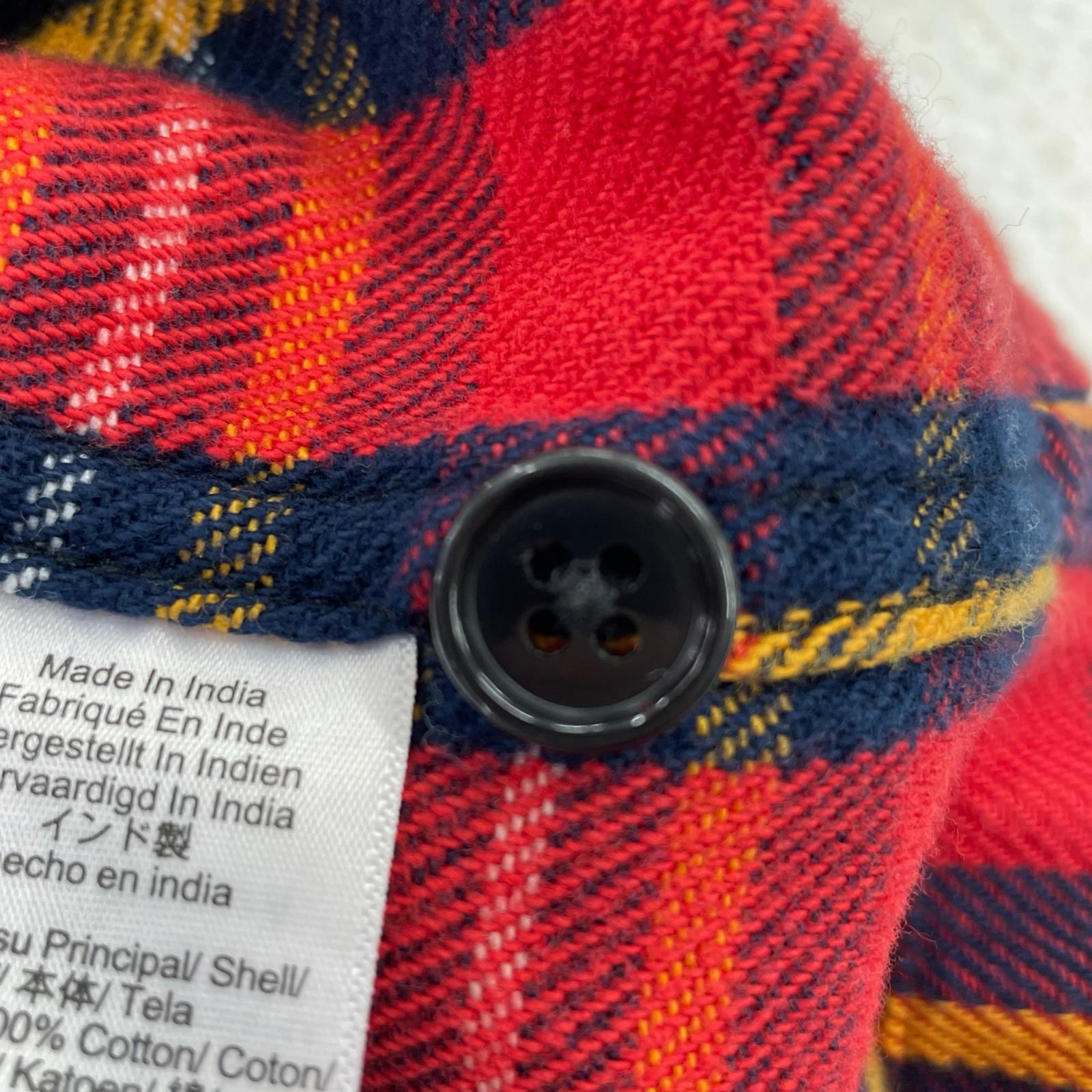 長袖シャツ J.CREW ネルシャツ 赤系(M)