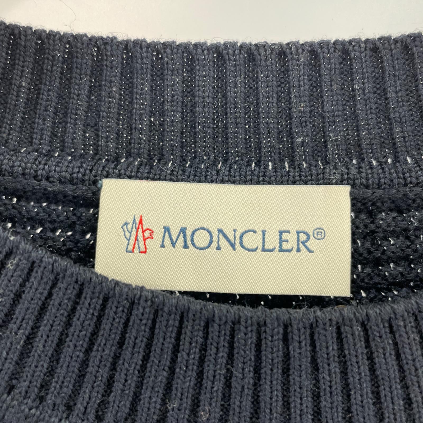 ニット MONCLER GIROCOLLO TRICOT クルーネックニット M 紺 M ネイビー