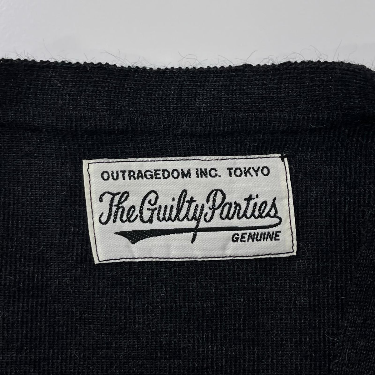カーディガン WACKO MARIA 11AW ロゴ刺繍 モヘア混カーディガン ブラック S S